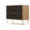 Manhattan Comfort Rockefeller Dresser and Nightstand Set, Nature and Textured Grey 104GMC7 - alternate 5